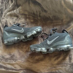 Nike Black and Gray Air VaporMax Flyknit Shoes